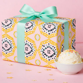 Papel de embrulho colorido para aniversário com fo