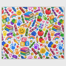 Papel de Embrulho Colorido para Sala de Aula de Pr