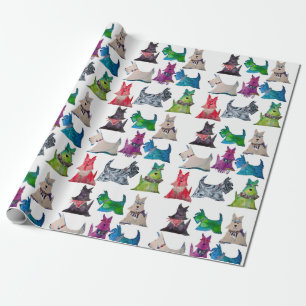 Papel de embrulho Colorido Scottie