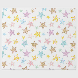 Papel de embrulho Colorido Stars