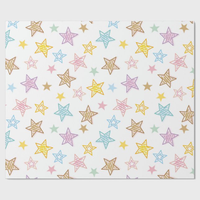 Papel de embrulho Colorido Stars (Aberto)