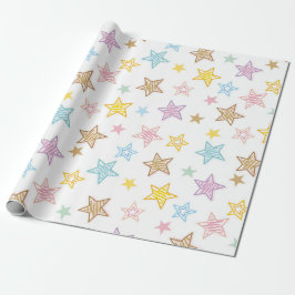 Papel de embrulho Colorido Stars