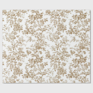 Papel de embrulho com aglomerados florais botânico