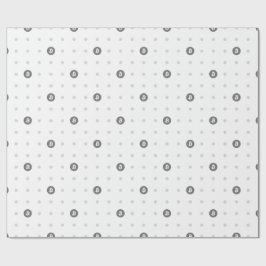 Papel de embrulho com bolinhas do Bitcoin