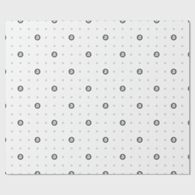 Papel de embrulho com bolinhas do Bitcoin (Aberto)