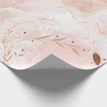 Papel de embrulho com brilho rosa mármore
