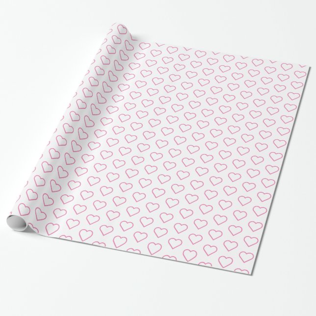 Papel de embrulho com Corações (Desenrolado)