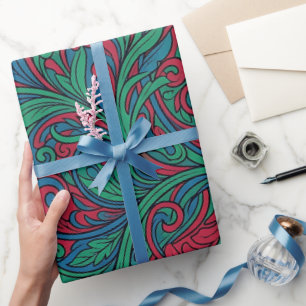 Papel de embrulho com desenho de videira abstrata