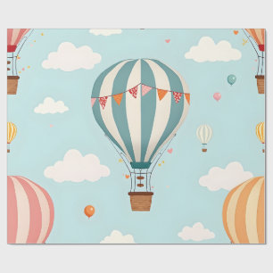 Papel de embrulho com design de balão de ar