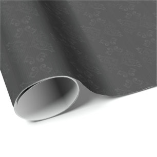 Papel de embrulho com espirais cinzentos