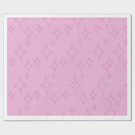 Papel de embrulho com estrelas cintilantes rosa