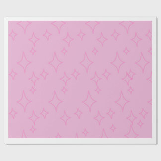 Papel de embrulho com estrelas cintilantes rosa