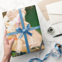 Papel de embrulho com famosa pintura de Claude Mon