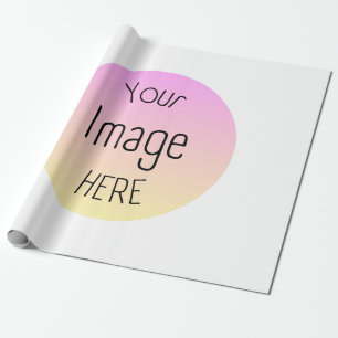 Papel de embrulho com foto ou logotipo personaliza