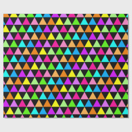 Papel de embrulho com impressão groovy de triângul