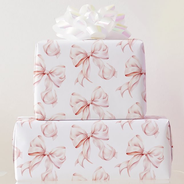 Papel de Embrulho com Laço Rosa Elegante (Criador carregado)