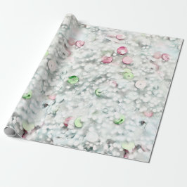 Papel de embrulho com lantejoulas e sequins