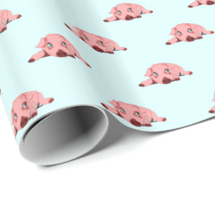 Papel de embrulho com leitão
