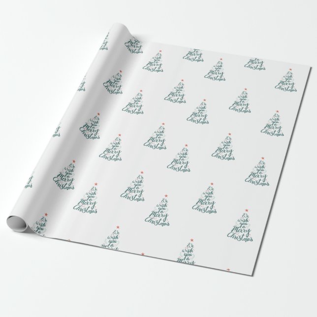 Papel de embrulho com Letra Manual de Natal (Desenrolado)