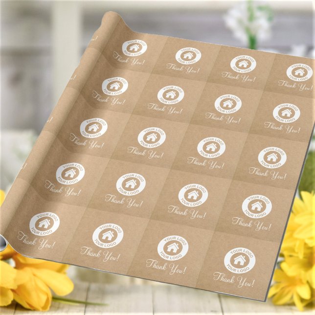 Papel de embrulho com logotipo personalizado estil (Criador carregado)