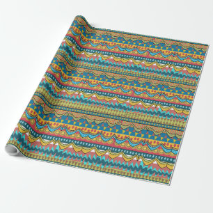 Papel de embrulho com padrão africano