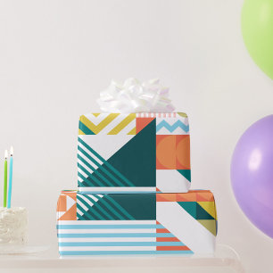 Papel de embrulho com padrão colorido e harmonioso