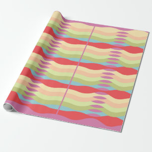 Papel de embrulho com padrão curvo brilhante