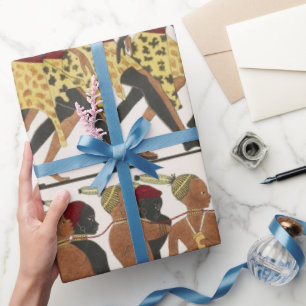Papel de embrulho com padrão de arte do Antigo Egi
