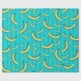 Papel de embrulho com padrão de banana