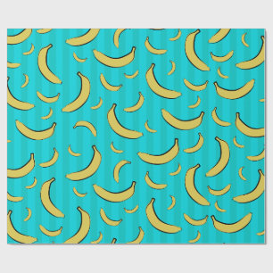Papel de embrulho com padrão de banana