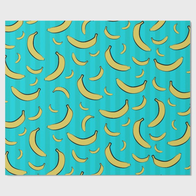 Papel de embrulho com padrão de banana (Aberto)
