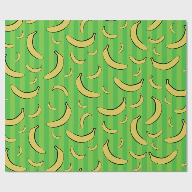 Papel de embrulho com padrão de banana (Aberto)