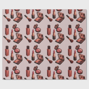 Papel de embrulho com padrão de batom chique