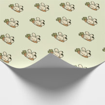 Papel de Embrulho com Padrão de Coelhinho Fofo