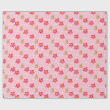 Papel de embrulho com padrão de estrela floral ros