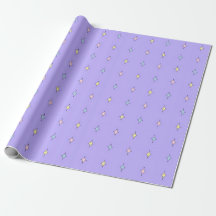 Papel de embrulho com padrão de estrela pastel fof