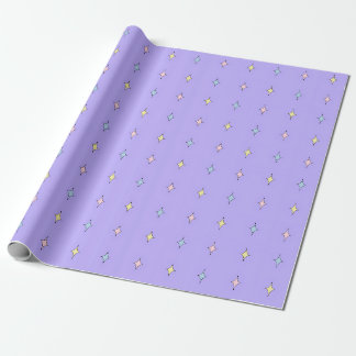 Papel de embrulho com padrão de estrela pastel fof