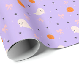 Papel de embrulho com padrão de fantasmas de Hallo