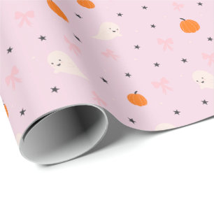 Papel de embrulho com padrão de fantasmas de Hallo