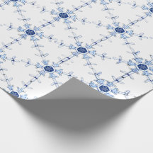 Papel de embrulho com padrão de floco de neve em d