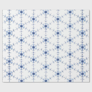 Papel de embrulho com padrão de floco de neve em d