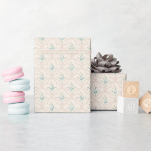 Papel de embrulho com padrão de flores da primaver