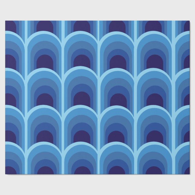 Papel de embrulho com padrão de gradiente ombre az (Barra)