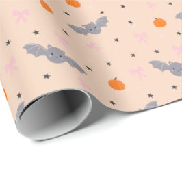 Papel de embrulho com padrão de morcego fofo de ou