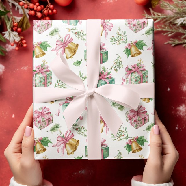 Papel de embrulho com padrão de Natal em pastel (Criador carregado)
