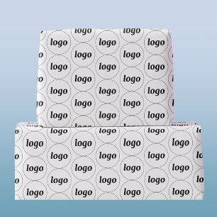 Papel de embrulho com padrão de negócios de logoti
