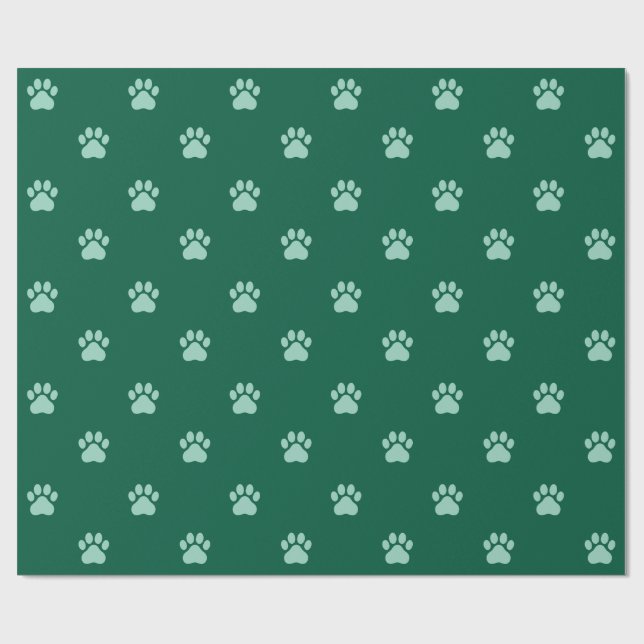 Papel de embrulho com padrão de pegada fofa (Aberto)