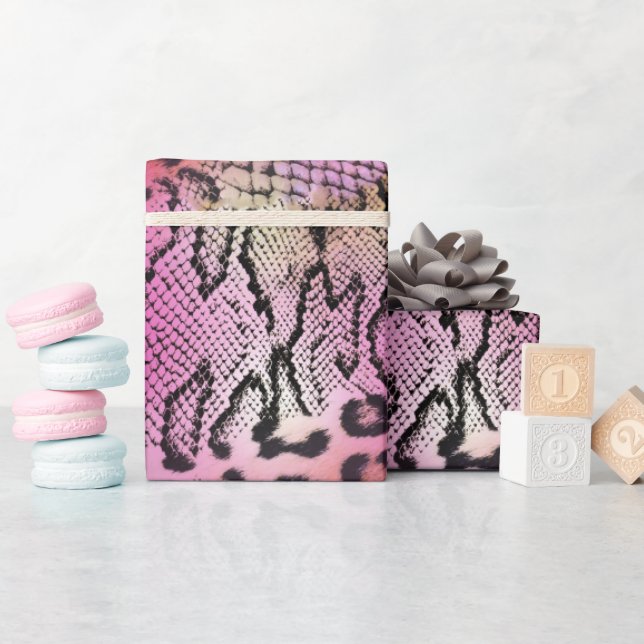Papel de embrulho com padrão de pele de cobra (Chá de bebê)