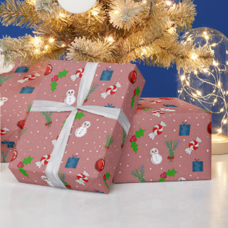 Papel de embrulho com padrão festivo de Natal | Bo