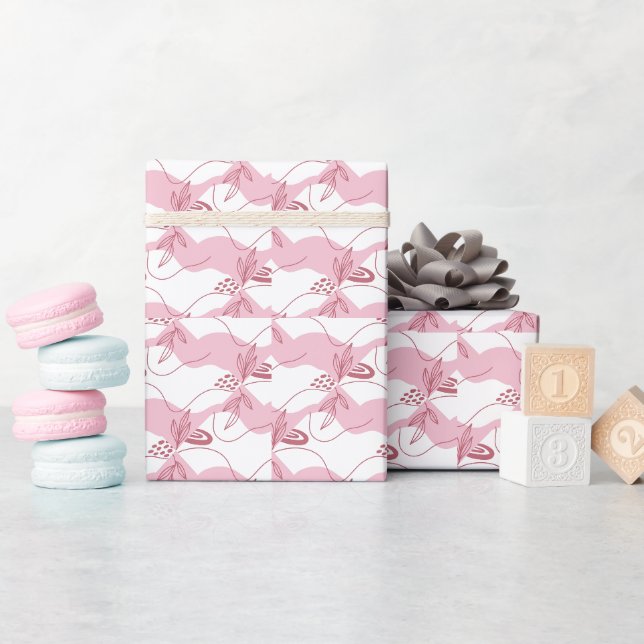 Papel de embrulho com padrão minimalista (Chá de bebê)